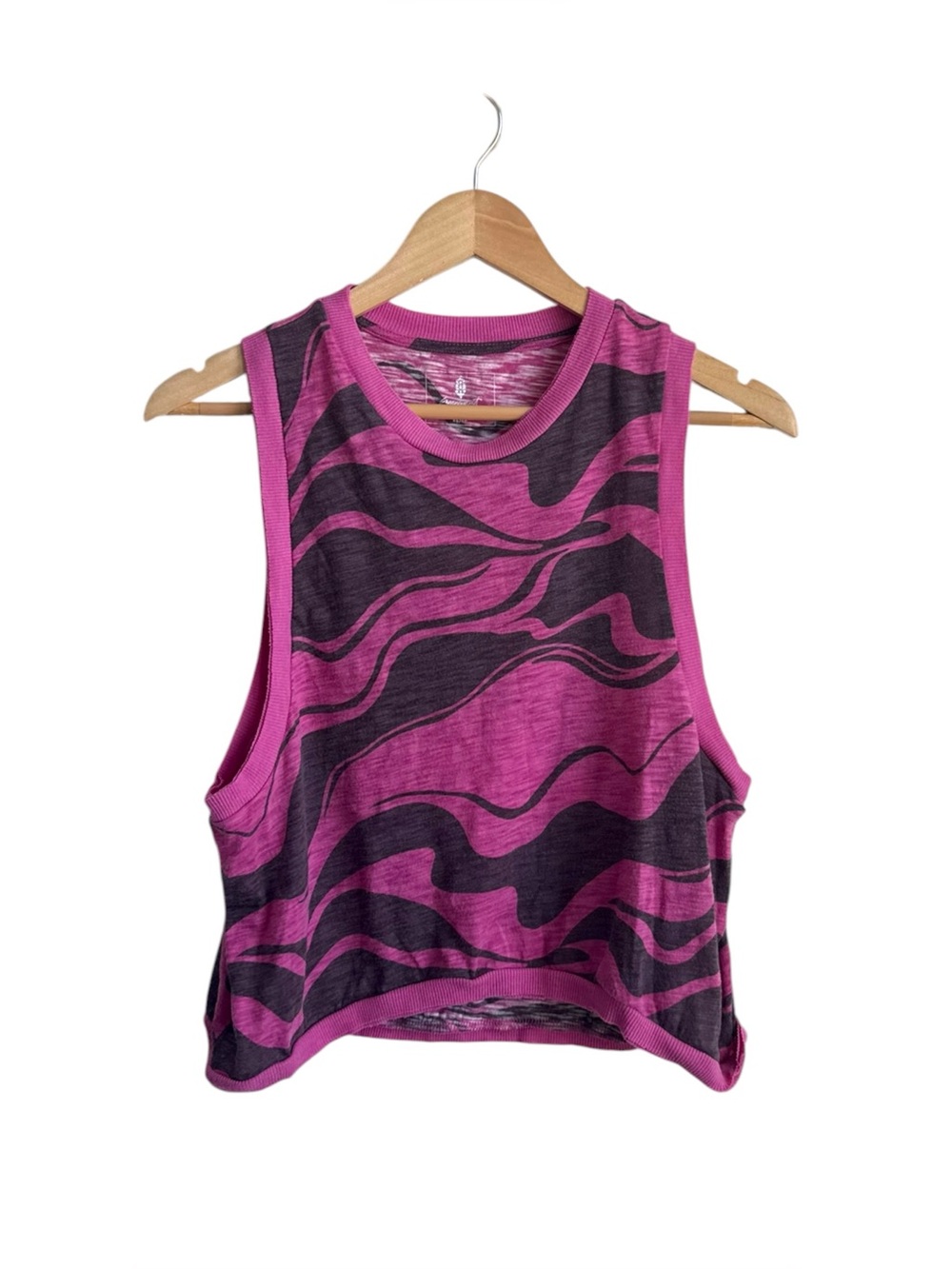 Free People FP Movement Printed Love Tank Magenta Wave Runner XS